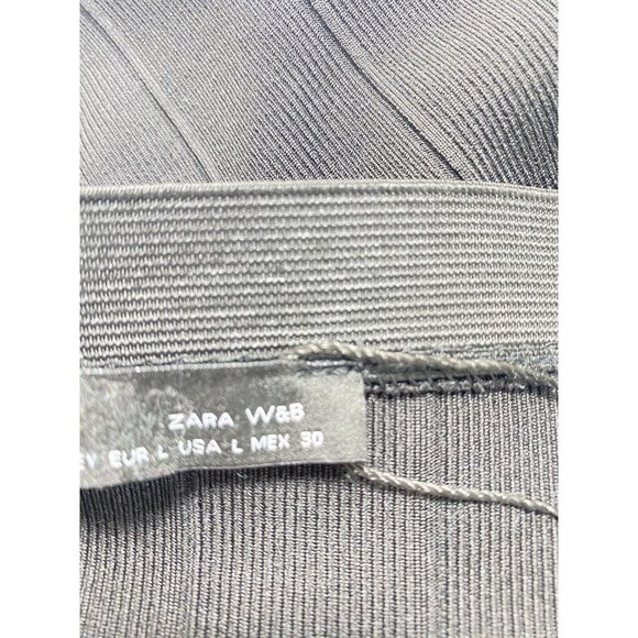 ZARA Black Ponte Pencil Plus Size Skirt, Size Large with Elastic Waistband Large - Picture 2 of 9